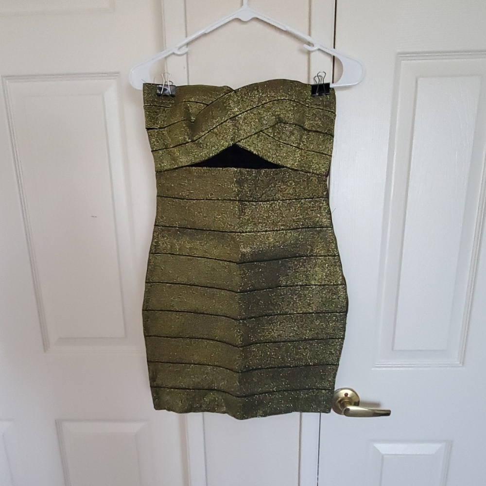 Gold and black dress